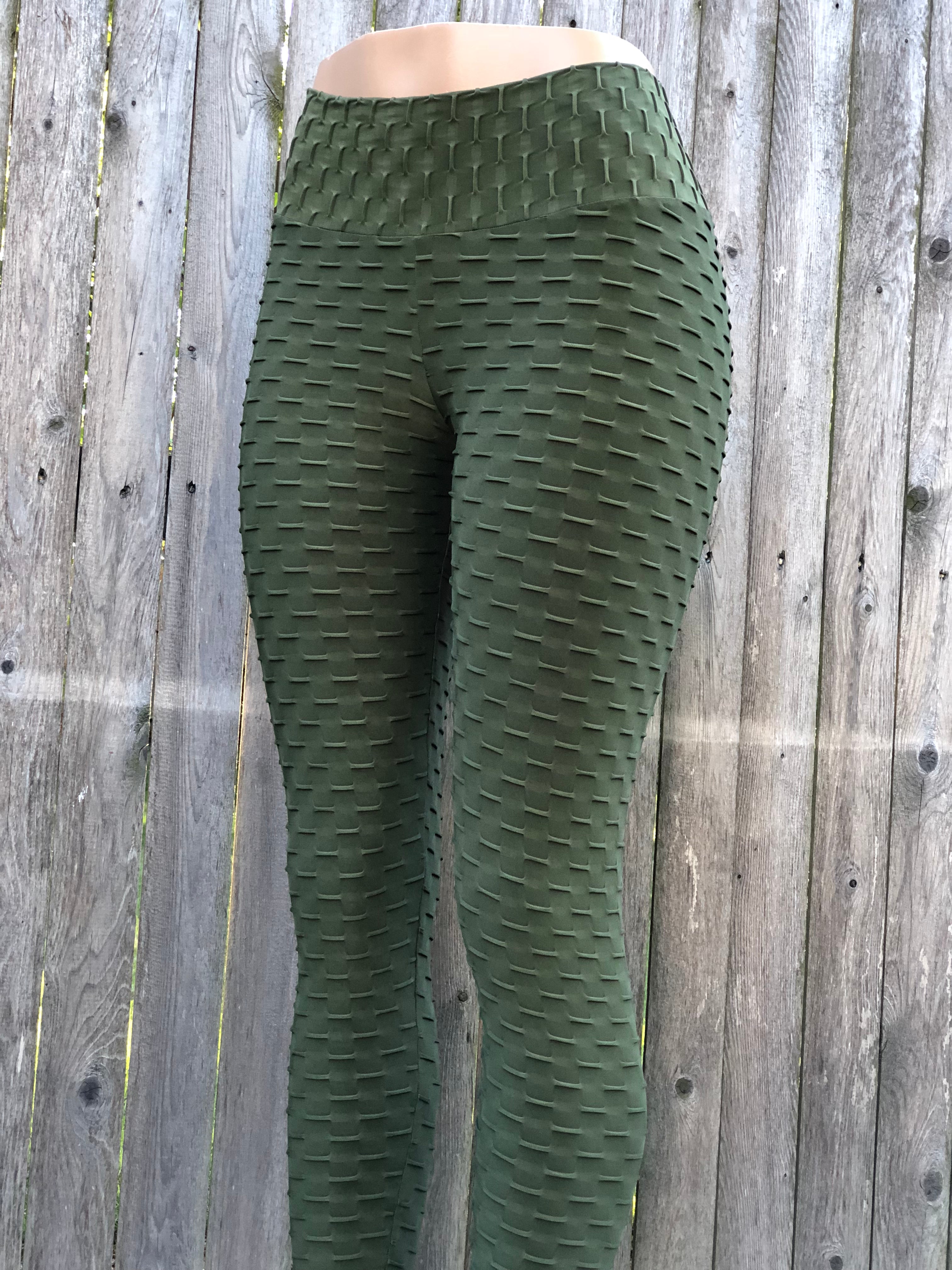 BUBBLE ARMY GREEN - NYLeggings.com